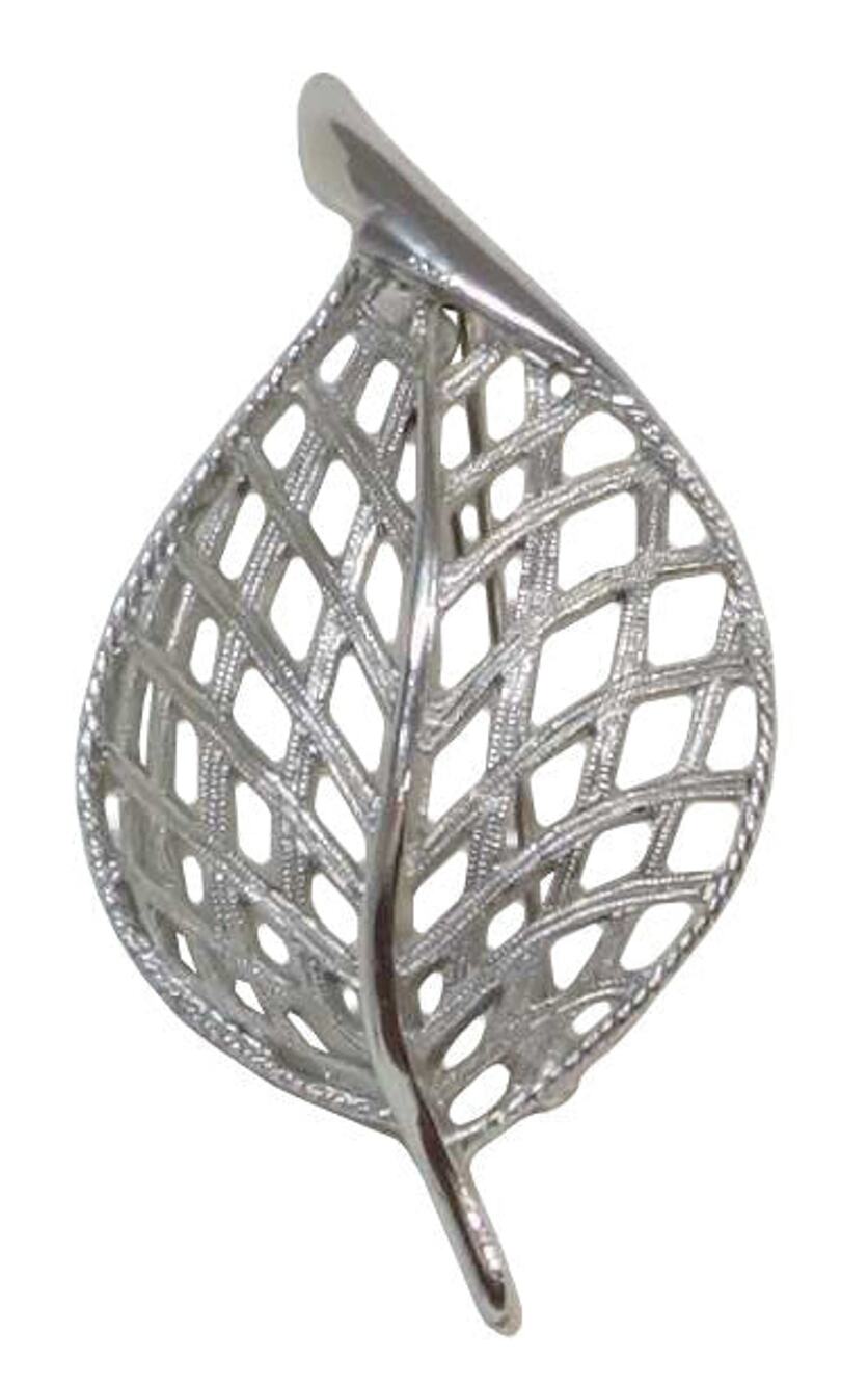Vintage 70s Sarah Coventry Silver Leaf Brooch Pin